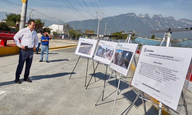 ALCALDE DE MONTERREY REINAGURA PUENTE EN LA AVENIDA RANGEL FRÍAS