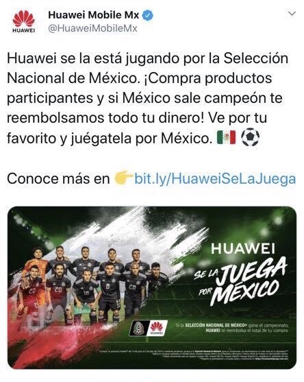 HUAWEI SE LA JUEGA POR MÉXICO