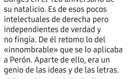 RECUERDA LOPEZ OBRADOR A GRAN ARTISTA ARGENTINO