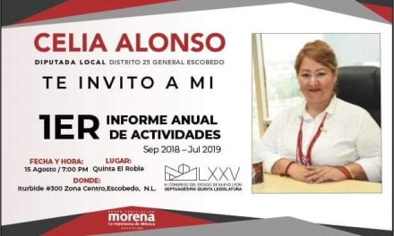 PRESENTARÁ CELIA ALONSO SU PRIMER INFORME