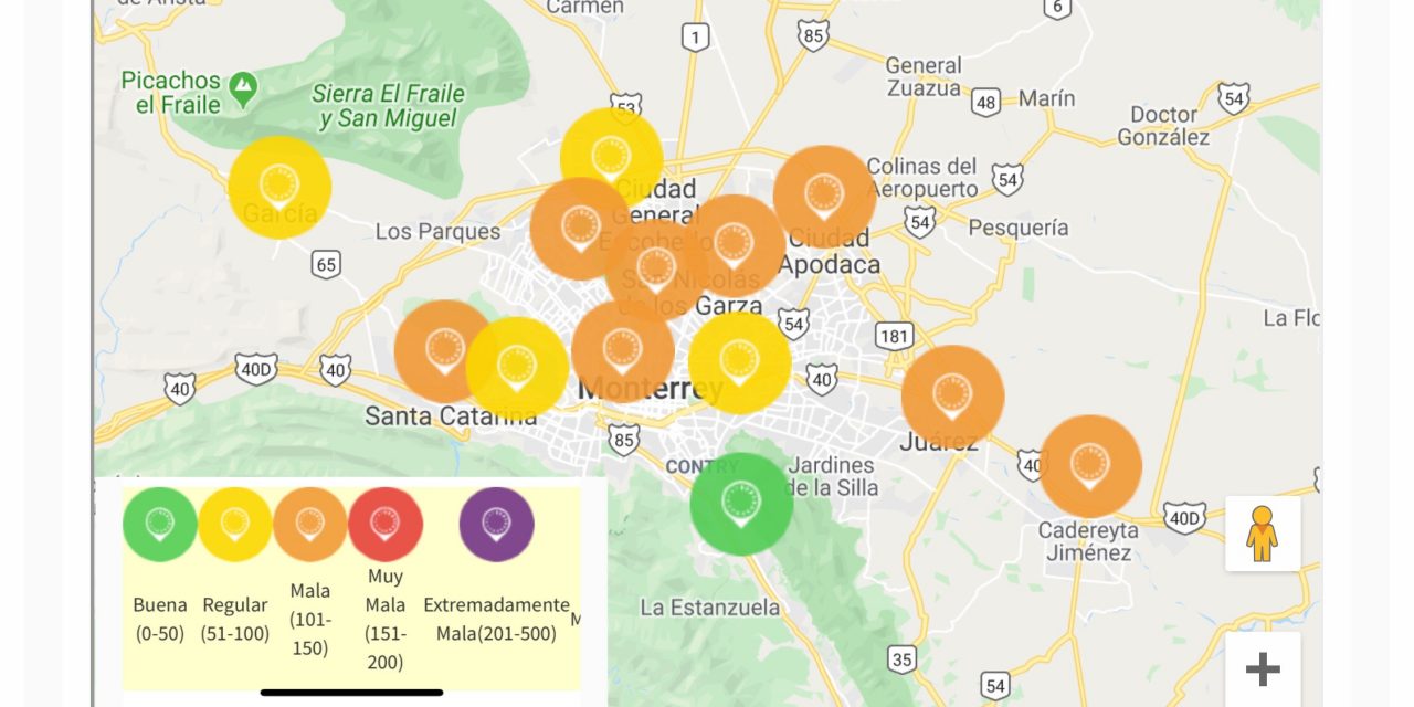 8 DE 13 ESTACIONES REGISTRAN MALA CALIDAD DEL AIRE EN NUEVO LEÓN