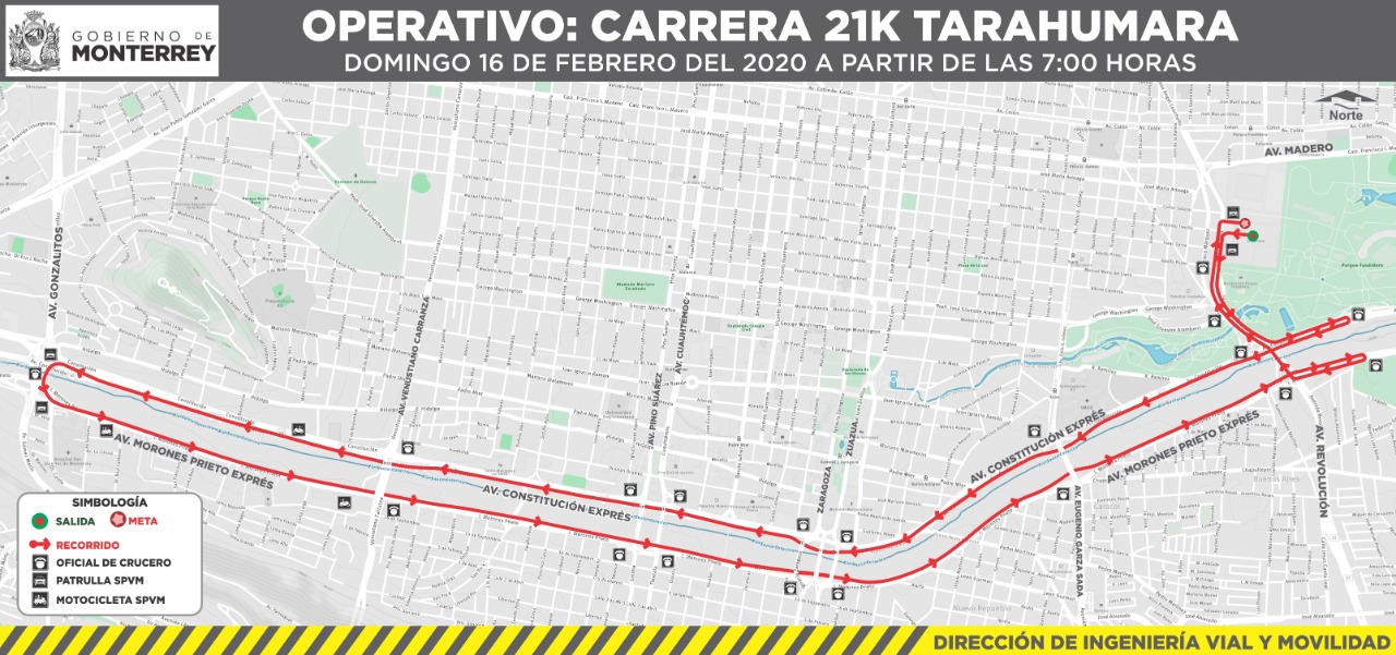 ANUNCIA MONTERREY CIERRE DE CALLES EN DOMINGO