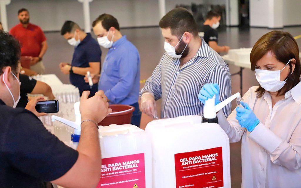 ENTREGA GUADALUPE 20 MIL BOTES DE ANTIBACTERIAL A SUS CIUDADANOS