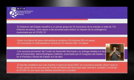 INFORMA ESTADO QUE ESTÁ CUMPLIENDO EN TRANSFERIR RECURSOS POR CONTINGENCIA , 112 MILLONES ENTREGADOS A LOS 32 MUNICIPIOS QUE HAN GESTIONADO APOYO