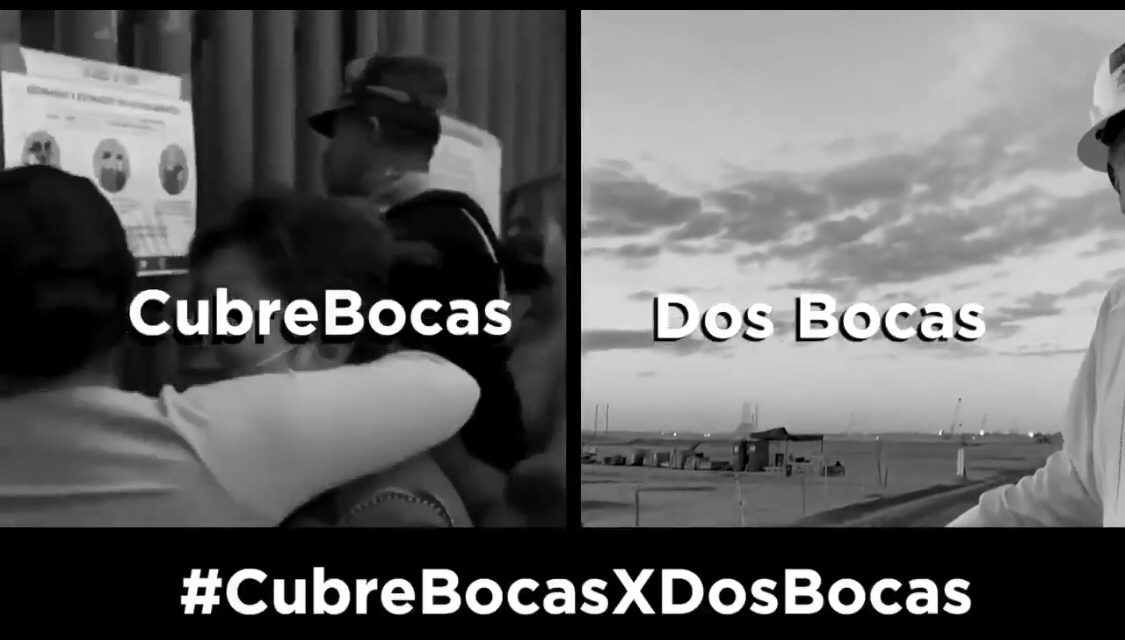 ORGANIZACIONES DE LA SOCIEDAD CIVIL LANZAN VIDEO SOLICITANDO A AMLO QUE CAMBIE PROYECTO DE REFINERÍA “DOS BOCAS” POR ” CUBREBOCAS” CONTRA CORONAVIRUS