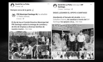 SE BURLA DAVID DE LA PEÑA DE FISCALÍA EN DELITOS ELECTORALES ¿O ES IGNORANTE DE LEYES? REPARTE DESPENSAS A NOMBRE DEL MUNICIPIO Y COMIDAS A NOMBRE DEL PRI