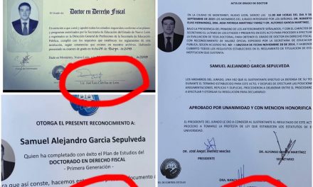 SAMUEL GARCÍA PRESUME DOCTORADO A TRAVES DE REDES SOCIALES Y LE CUESTIONAN FIRMAS.