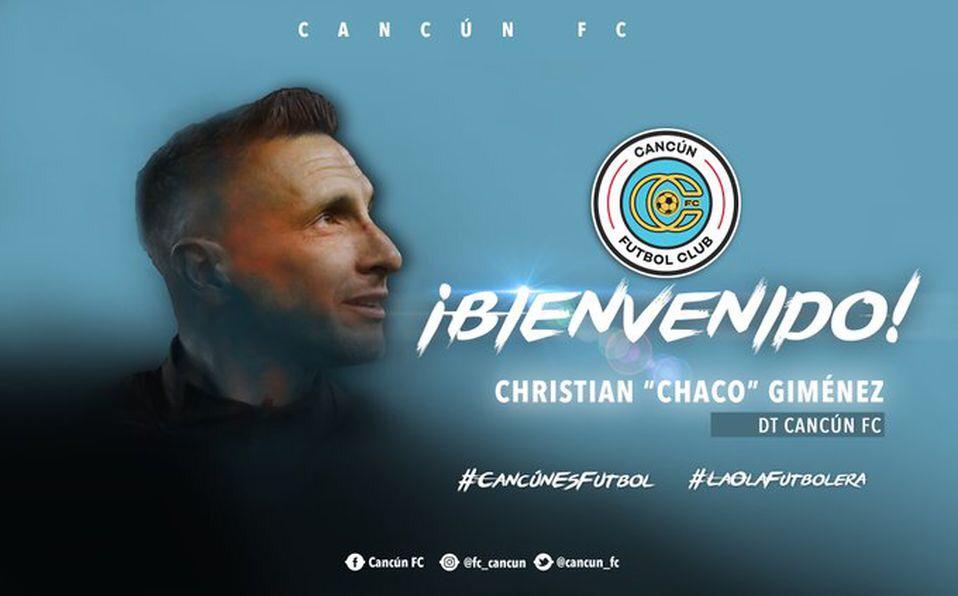 ”CHACO’ GIMENEZ ES ANUNCIADO COMO EL NUEVO DIRECTOR TECNICO DE LA FRANQUICIA ‘’CANCUN FC’’