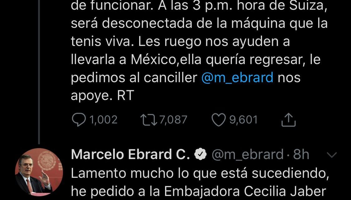 PAPÁ DE ANA LUCÍA PIDE DE FAVOR A CANCILLER MARCELO EBRARD AYUDA PARA LLEVAR A MÉXICO A SU HIJA LAMENTABLEMENTE FALLECIDA