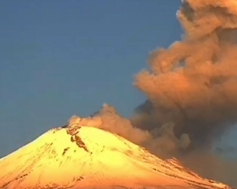 POPOCATÉPETL REGISTRA EXHALACIÓN DE BAJA INTENSIDAD