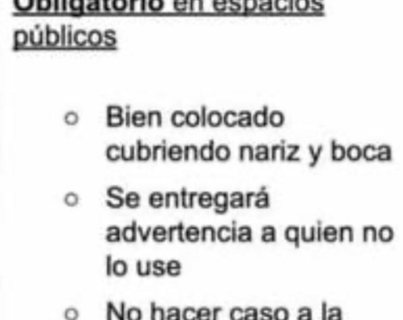 SAN PEDRO DARÁ ADVERTENCIA POR NO TRAER BIEN PUESTO CUBREBOCAS