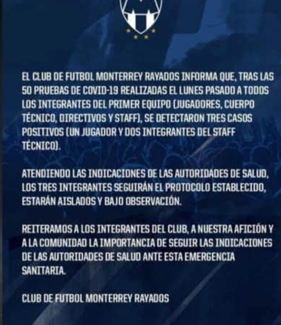 NO TODAS SON BUENAS NOTICIAS EN RAYADOS DE MONTERREY