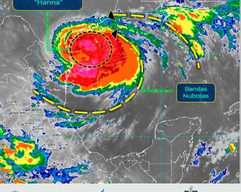 EXTREME PRECACIONES, ‘HANNA’ SE CONVIERTE EN HURACÁN CATEGORÍA I