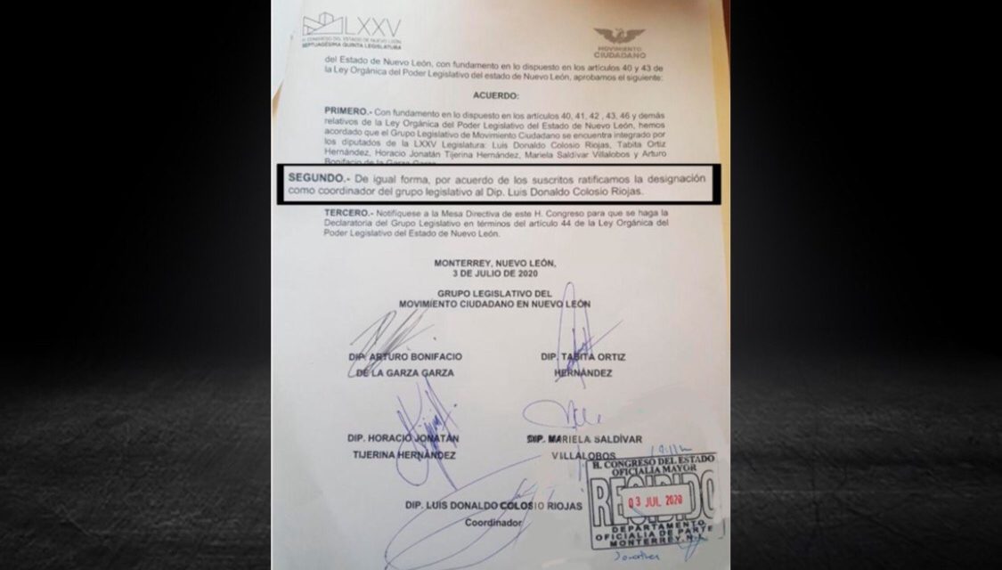 POR SI QUEDABA DUDA QUE MARIELA SALDIVAR Y TABITA ORTIZ SON CANDIL DE LA CALLE Y OBSCURIDAD DE LA CASA EN “PARIDAD”, “RATIFICAN” A COLOSIO COMO “REY” DE BANCADA DE MOVIMIENTO CIUDADANO