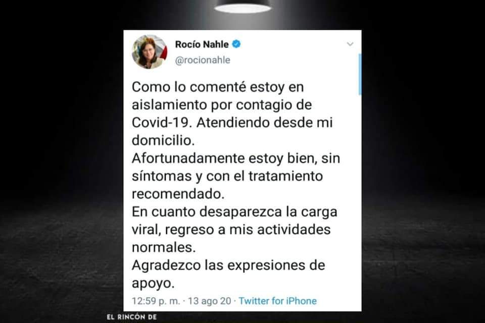 ¿SERÁ QUE LA SECRETARIA DE ENERGÍA, ROCÍO NAHLE, MINTIÓ, ROBO Y/O TRAICIONÓ, Y POR ESO ESTA CONTAGIADA DE COVID? ¿O QUÉ PASA CON EL PERSONAL DE SU GABINETE SEÑOR PRESIDENTE?