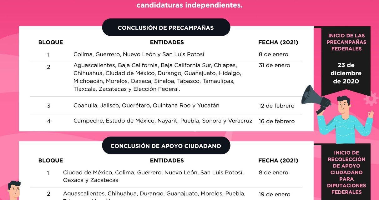 INE LANZA INFORMACIÓN PARA LOS CANDIDATOS ASPIRANTES A LAS ELECCIONES DEL 2021