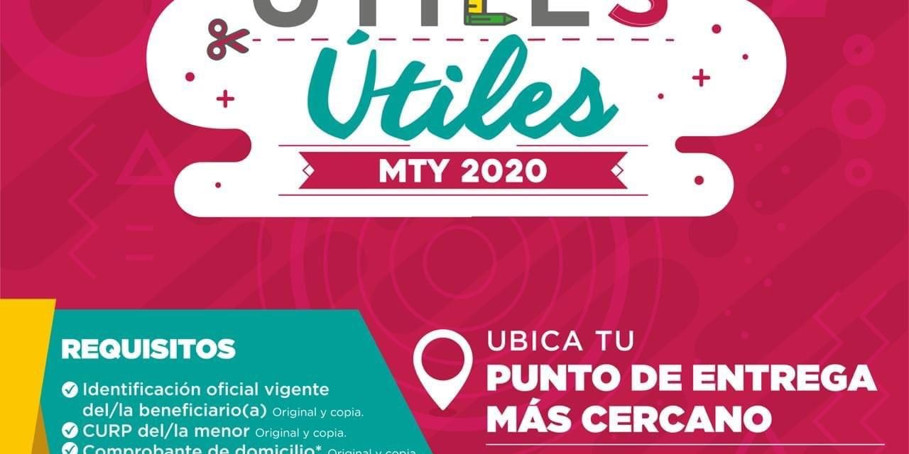 CON EL OBJETIVO DE APOYAR A LA ECONOMÍA Y EVITAR LA DECERSIÓN EN ESTUDIOS DE EDUCACIÓN BÁSICA, EL MUNICIPIO DE MONTERREY HARÁ ENTREGA DE 75 MIL PAQUETES ESCOLARES