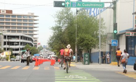 EVALÚAN PRUEBA DE URBANISMO TÁCTICO EN EL CENTRO DE #MONTERREY PARA LA INSTALACIÓN DE UNA CICLOVÍA