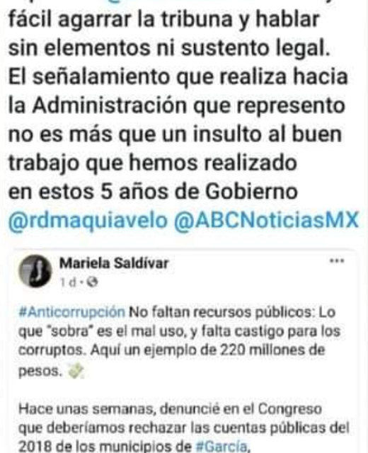 LA CALUMNIA COMO HOBBY ES EL PAN DE CADA DÍA DE MARIELA SALDÍVAR, ALCALDE DE HIGUERAS JESÚS RAMÍREZ SOSTIENE QUE “ES FÁCIL SUBIRSE A TRIBUNA Y DESPRESTIGIAR CINCO AÑOS DE BUEN TRABAJO”