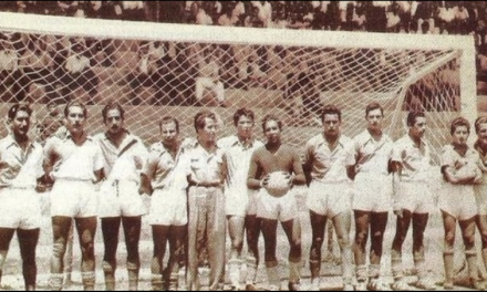 UN DÍA COMO HOY, PERO DE MI 1945, EL CLUB DE FUTBOL #MONTERREY JUGÓ SU PRIMER PARTIDO EN LA HISTORIA EN CONTRA DEL SAN SEBASTIÁN DE LEÓN