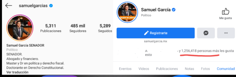 SAMUEL GARCÍA “EL REY DE LA PUBLICIDAD”; MÁS DE 650 MIL PESOS GASTADOS EN REDES SOCIALES