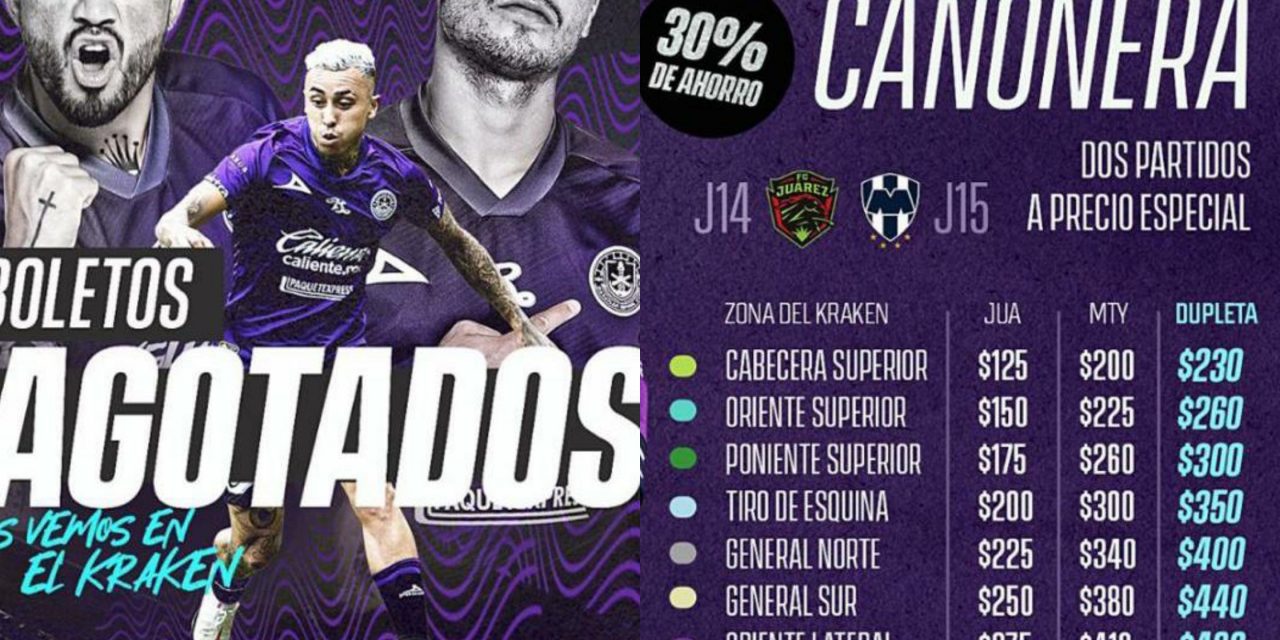 EN LA NUEVA MODALIDAD DE ASISTENCIA RESTRINGIDA EL MAZATLÁN VS RAYADOS YA AGOTÓ BOLETAJE, ¡DIOS NOS AGARRE CONFESADOS!