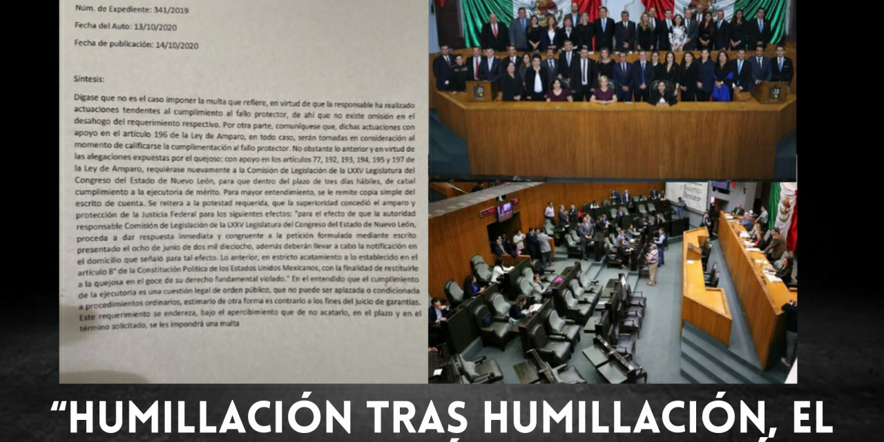 EL CONGRESO DEL ESTADO NO GANA UNA BATALLA JURÍDICA JAMÁS, ¡NO IMPORTA CUANDO LEA ESTO! Y SI YA ESTABAN EN EL HOYO, HOY, NO HAY UN PODER DIVINO QUE LOS SALVE, NI SUS TRUCOS DE ABOGADOS DE “RANCHO”