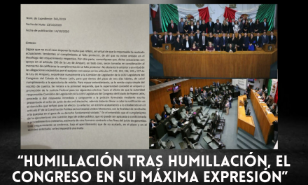 EL CONGRESO DEL ESTADO NO GANA UNA BATALLA JURÍDICA JAMÁS, ¡NO IMPORTA CUANDO LEA ESTO! Y SI YA ESTABAN EN EL HOYO, HOY, NO HAY UN PODER DIVINO QUE LOS SALVE, NI SUS TRUCOS DE ABOGADOS DE “RANCHO”