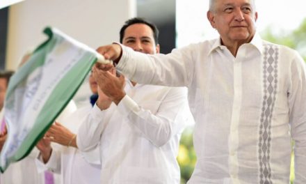 ‘’NOSOTROS NO VAMOS A DEJAR NINGUNA OBRA PENDIENTE’’; LÓPEZ OBRADOR SE COMPROMETE A TERMINAR Y SUPERVISAR CADA TRES MESES EL TREN MAYA