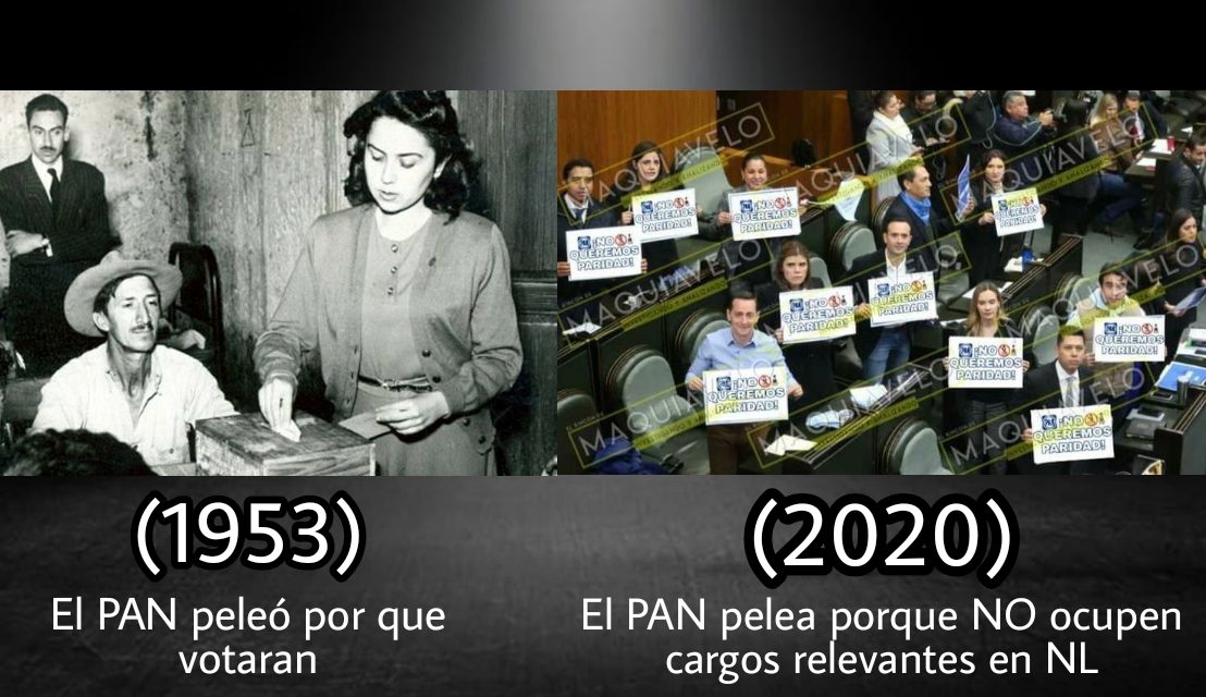 A LAS MUJERES LES LLEVÓ MUCHOS AÑOS PODER VOTAR, HOY AÚN DEBEN PELEARSE CON EL PARTIDO ACCIÓN NACIONAL POR SER IGUALES EN LUCHA POR UN CARGO PÚBLICO