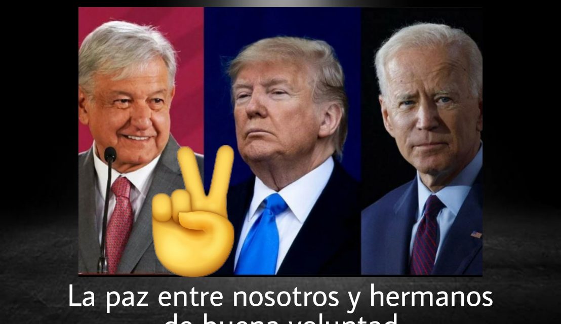 ANDRES MANUEL LÓPEZ OBRADOR TRAS CASI HACERLE CAMPAÑA A TRUMP (A QUIEN DICEN SE SUBORDINA), HOY HA DICHO QUE SI GANA BIDEN “NO HABRÍA NINGÚN PROBLEMA” OJALÁ EL RIVAL DE TRUMP NO SEA TAN RENCOROSO COMO EL PROPIO AMLO ¿VERDAD FELIPE CALDERON?