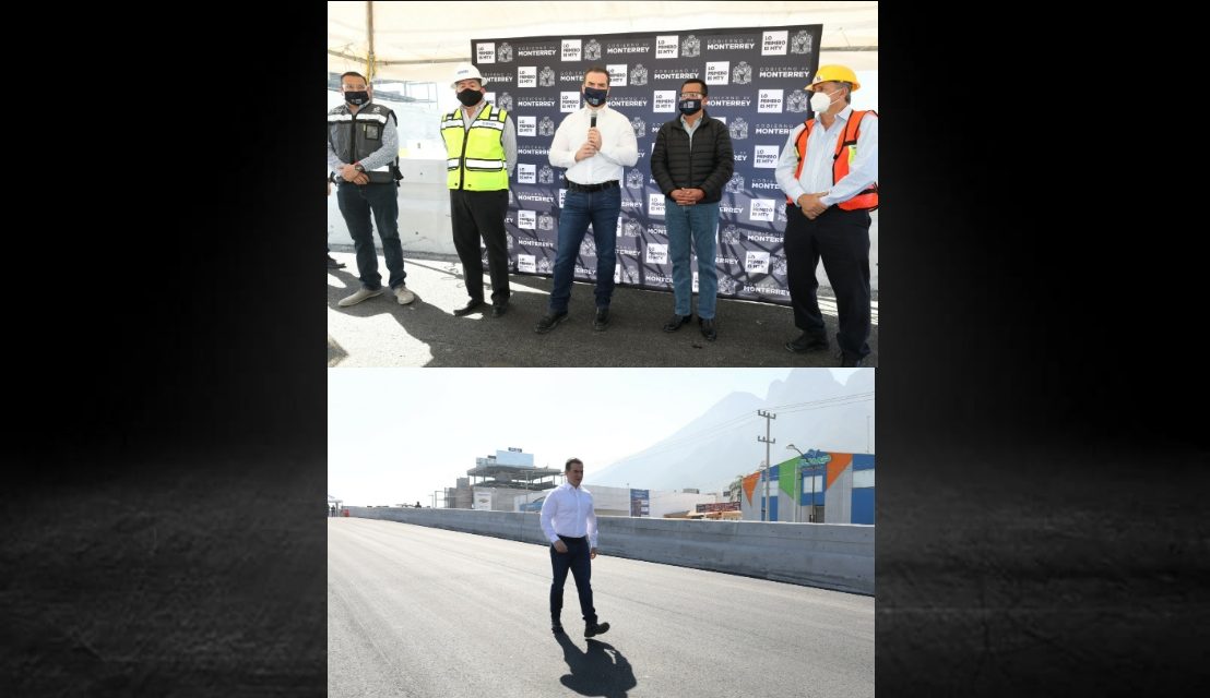 TRABAJO, TRABAJO Y MÁS TRABAJO, ¿HABRÁ OTRA COSA EN LA QUE PIENSE ADRIÁN DE LA GARZA?; CONSTRUCCIÓN DEL VIADUCTO ELEVADO EN LA AVENIDA PASEO DE LOS LEONES Y CUMBRES ÉLITE YA CUENTA CON UN PROGRESO DEL 85 POR CIENTO