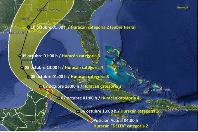 “DELTA” AMENAZA Y LLEGARÁ COMO HURACÁN NIVEL 4 A QUINTANA ROO. POR RIESGO, EL GOBIERNO DE AQUEL ESTADO EMITIÓ LEY SECA