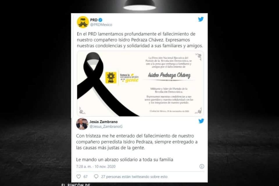 LA TRAGEDIA DEL COVID-19 GENERA QUE DÍA CON DÍA MUERAN CIENTOS DE PERSONAS, HOY EX SENADOR ISIDRO PEDRAZA FALLECE