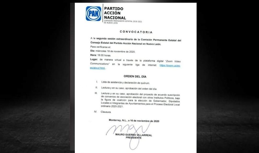 EL PAN NUEVO LEÓN ESTÁ LISTO PARA DAR A CONOCER A SU ALIADO EN 2021, LO QUE LE EVITARÁ CUMPLIR LA #PARIDAD EN MUNICIPIOS CLAVE