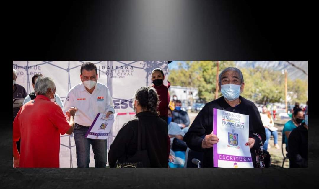 LA SEGURIDAD PATRIMONIAL CONTINÚA; EUGENIO MONTIEL AMOROSO, TITULAR DE FOMERREY, HACE ENTREGA DE ESCRITURAS PARA LA CIUDADANÍA NEOLONESA DE GALEANA