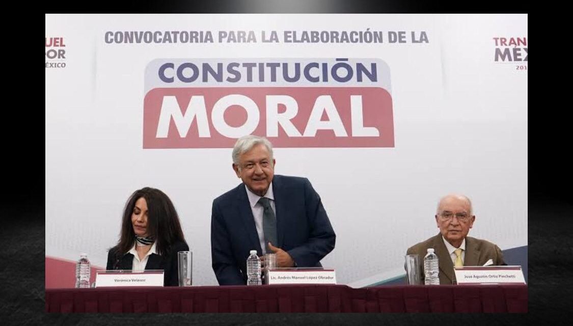 DA A CONOCER AMLO LA CONSTITUCIÓN MORAL, LA CUAL ESPERA SE CUMPLA ACORDE A LOS PRINCIPIOS DE LOS MEXICANOS