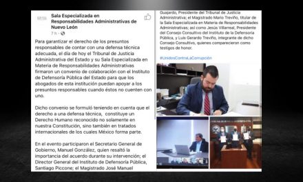 AHORA, EL MISMO SISTEMA QUE TE BUSCA CULPAR Y APLICAR UNA SANCIÓN SERÁ EL QUE “TE DEFENDERÁ”; GOBIERNO DEL ESTADO Y TRIBUNAL DE JUSTICIA ADMINISTRATIVA FIRMAN CONVENIO PARA GARANTIZAR DERECHOS FUNDAMENTALES