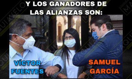 Y LOS GRANDES GANADORES DE QUE NO HAYA ALIANZA PAN-MC SON VÍCTOR FUENTES Y SAMUEL GARCÍA