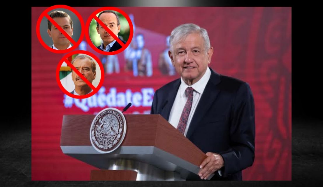 ASEGURA AMLO QUE NO HA DENUNCIADO A NINGÚN EX PRESIDENTE, PERO COMO LOS HA CRITICADO