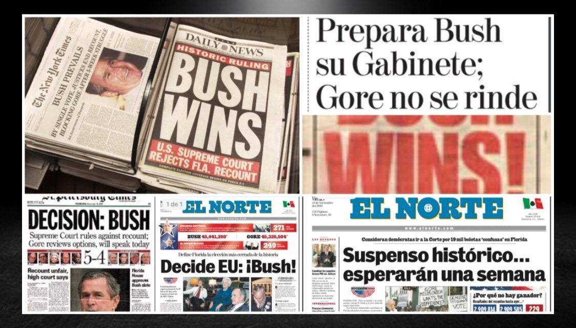 PARA LOS AMANTES DE LA POLÍTICA FICCIÓN, LLEGA EL FILME: ESTADOS UNIDOS NO HA DECIDIDO AÚN A SU PRESIDENTE, BIDEN AÚN PUEDE CAER, 2000 NO SE OLVIDA, BUSH GANÓ EN SUPREMA CORTE