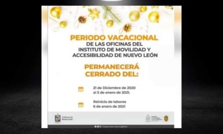 ¡TODOS DE VACACIONES! INSTITUTO DE MOVILIDAD ANUNCIA PERÍODO DE DESCANSO