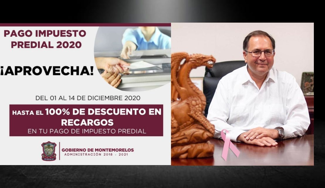 EL BUEN FIN PARA MONTEMORELOS APENAS EMPIEZA; ADMINISTRACIÓN MONTEMORELENSE QUE ENCABEZA LUIS FERNANDO GARZA “EL DRAGÓN” OFRECE ¡100 POR CIENTO DE DESCUENTO DE RECARGOS EN EL PAGO DEL IMPUESTO PREDIAL!