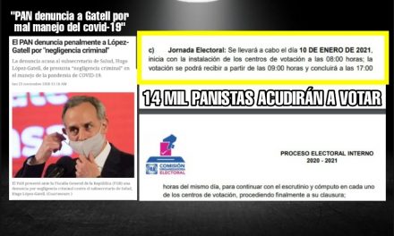 Y PARA EL PAN DE NUEVO LEÓN RESULTA MÁS IMPORTANTE SU PROCESO QUE LA SALUD DE 14 MIL PANISTAS QUE VOTARÁN ¡PRESENCIALMENTE! EN ENERO 10, CASI EL 30% DE ELLOS SON DE LA TERCERA EDAD ¿FRAUDE O CEGUERA POR EL PODER?