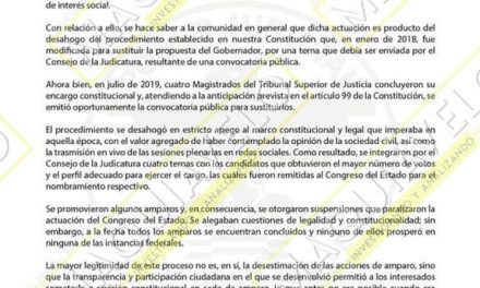 POR SI ALGO LE FALTABA A LA VERGONZOSA, ATROZ Y RETRÓGRADA DECISIÓN DEL “CONGRESO PARITARIO” DE NO DESIGNAR MUJERES MAGISTRADAS, AHORA SALE EL “CONSEJO DE LA JUDICATURA” A “APLAUDIR”, COMO FOCAS, ESA ABERRACIÓN