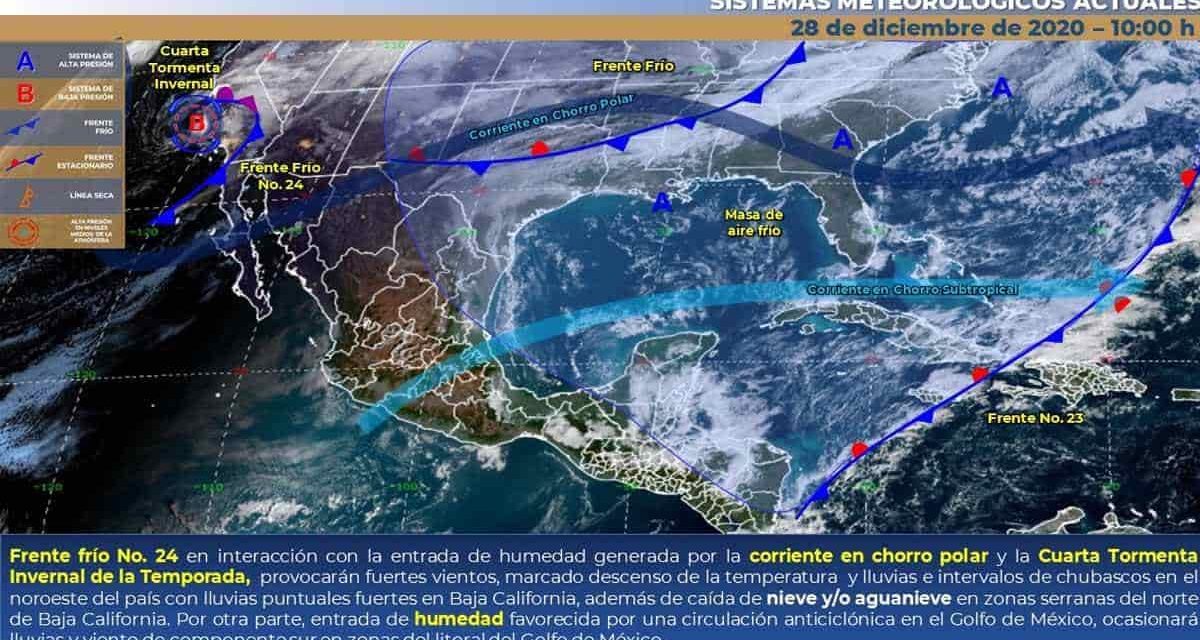 UN DÍA HACAE CALOR Y AL OTRO ESTAMOS A UN DÍGITO EN CENTÍGRADOS, ‘SMN’ PREVÉ FRENTE FRÍO NÚMERO 24 CON HELADO EXTREMO