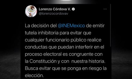 ‘PARA QUE NO PASE COMO EN EL 2006’, LORENZO CÓRDOVA HABLA SOBRE LA PROHIBICIÓN DE LOS PRESIDENTES RESPECTO AL PROCESO ELECTORAL