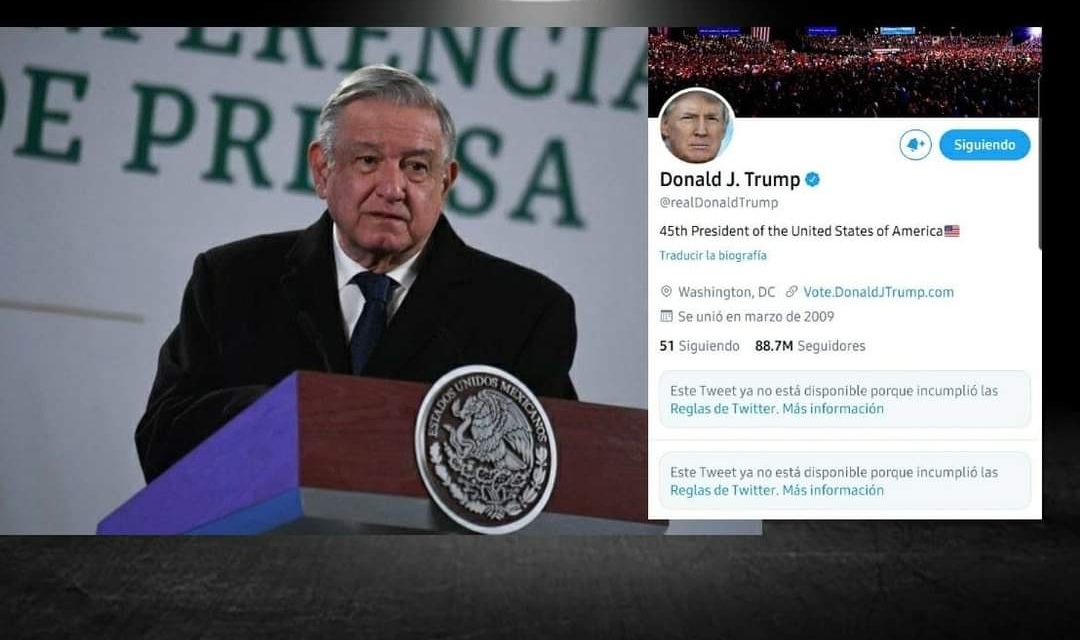 Y AMLO HABLA SOBRE LIBERTAD DE PRENSA, ASEGURA BLOQUEO DE TRUMP ES PRESAGIO DE ALGO MALO Y AFIRMA LO ESTÁN SILENCIANDO, PERO SE LE OLVIDA COMO TRATA A PERIODISTAS DE OPOSICIÓN