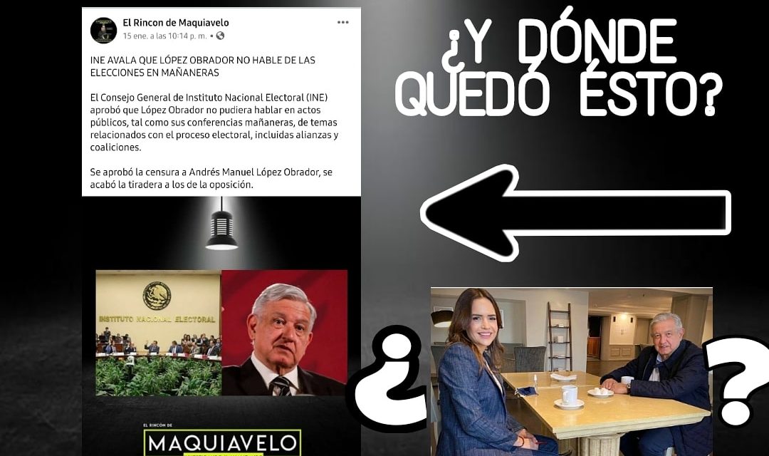 ¿PERO QUÉ NECESIDAD? DIRÍA JUANGA,  LA IMAGEN DE UN PRESIDENTE DE LA REPÚBLICA CON UNA CANDIDATA DE SU PARTIDO, DEJA VER QUE SON IGUALES MORENA, PRI Y PAN<br>¡TODO CAMBIÓ, PARA SEGUIR IGUAL!