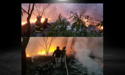 SE SUMAN ELEMENTOS DE PROTECCIÓN CIVIL DE MONTERREY Y BOMBEROS DE NUEVO LEÓN A LAS LABORES PARA SOFOCAR INCENDIO EN UN TERRENO BALDÍO CERCA DEL CERRO DE LAS MITRAS